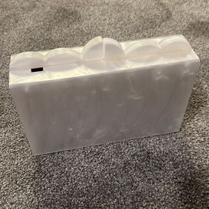 White Acrylic Clutch
